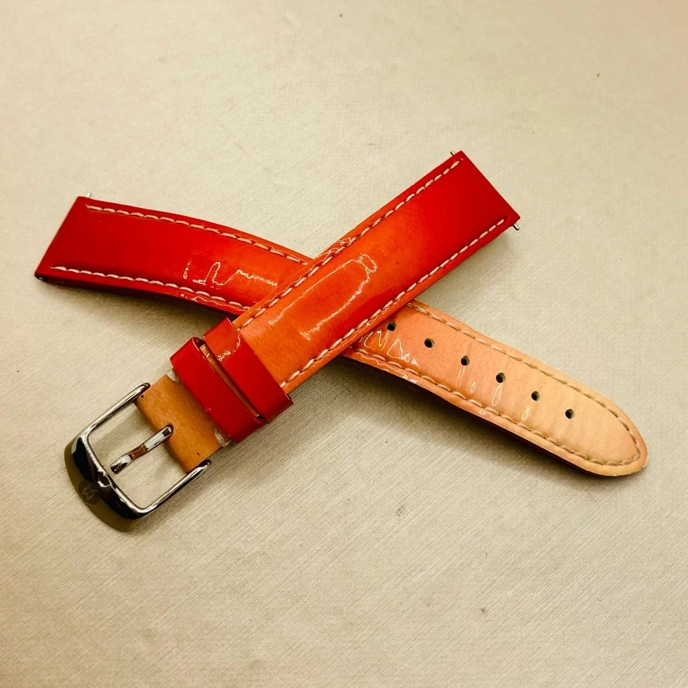 EUC MICHELE 16mm Genuine Red Ombré Patent Leather
Replacement Band Strap - Picture 5 of 11